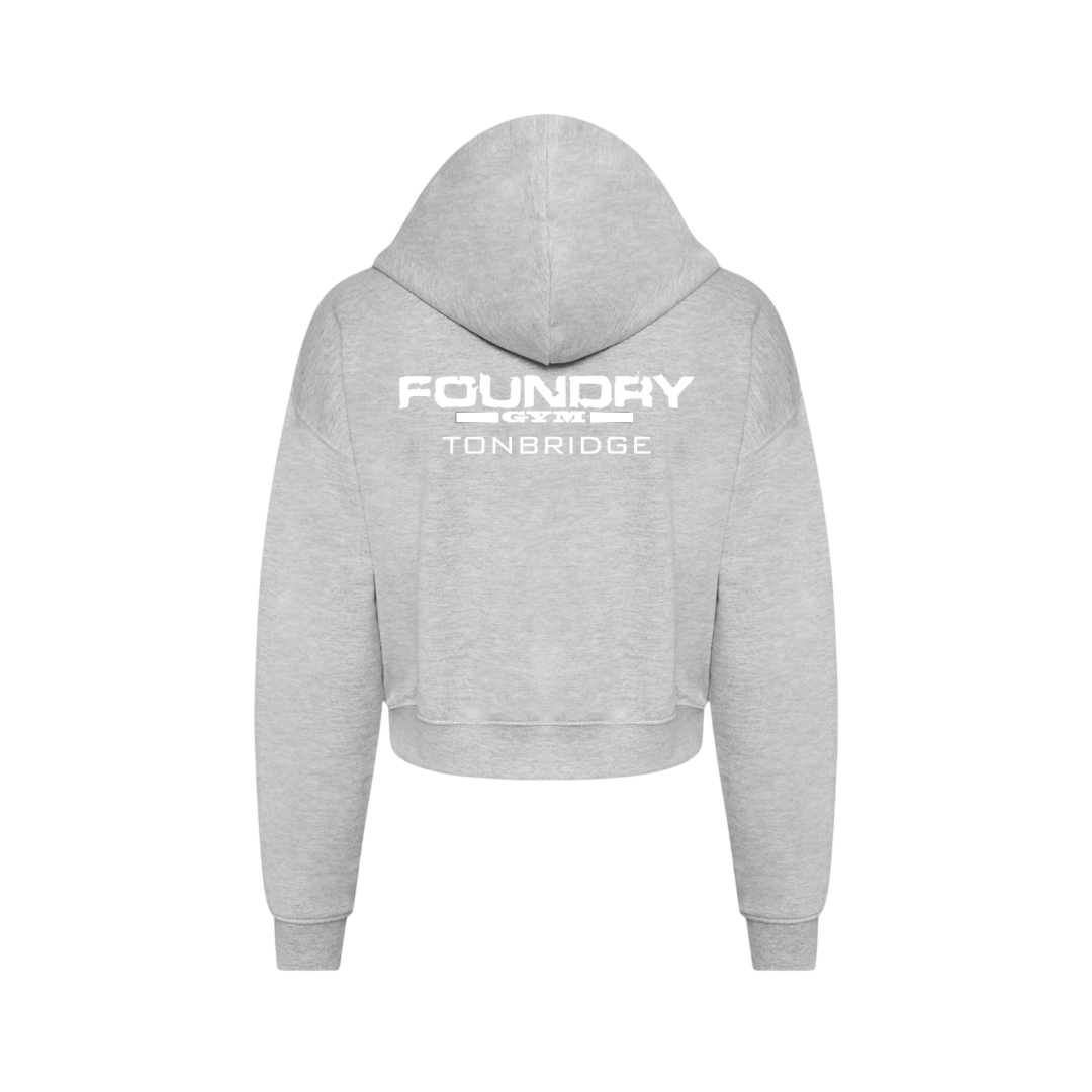 Ladies Cropped Zip Hoodie