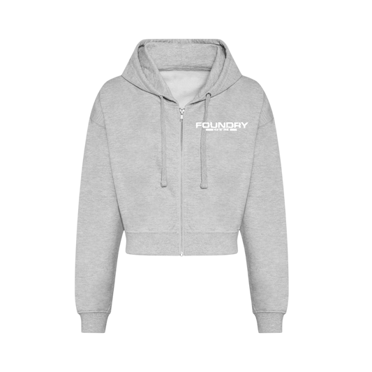 Ladies Cropped Zip Hoodie